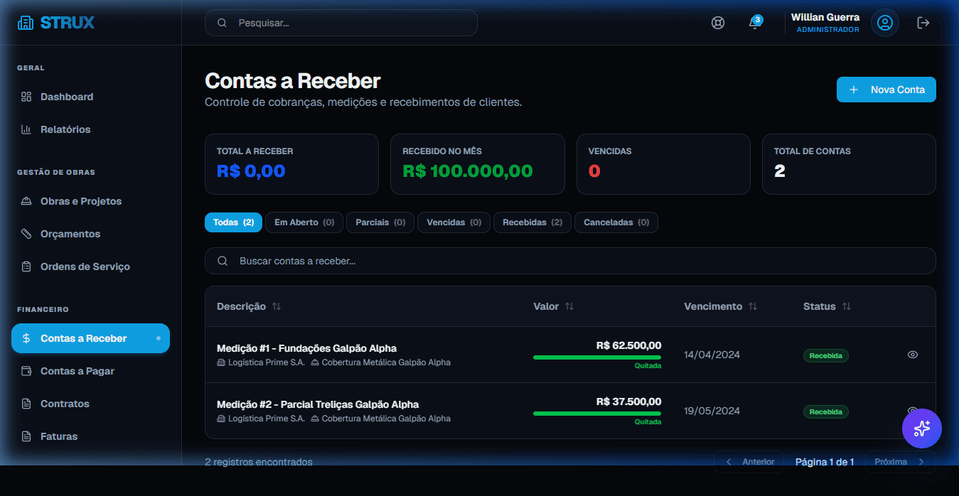 Strux — Plataforma de Gestão de Obras - Screenshot 4